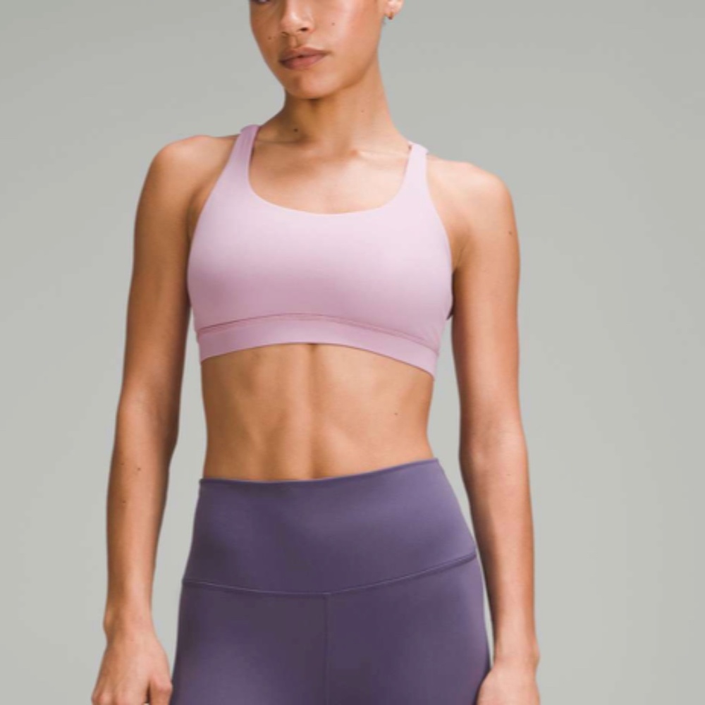 Lululemon Energy Bra *Medium Support, B–D Cups Rose Blush Size 12